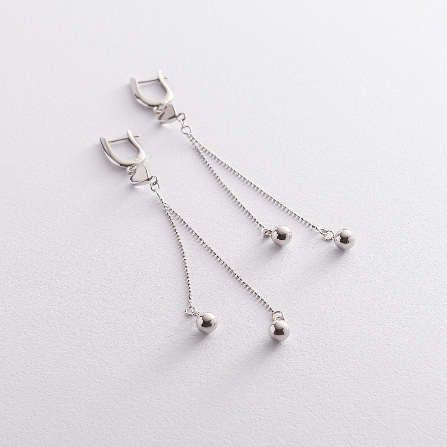 

Срібні сережки з фіанітами. срібний