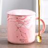 400ML Twelve Constellation Marble Cup with Cover Long Spoon Ceramic Party Tableware Set Porcelain Breakfast Coffee Mug Cup