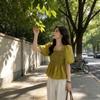 Princess Short Spice Girl Square Neck Tea Break Light Color New Flared Skinny Casual French Casual Short Sleeve Top Women