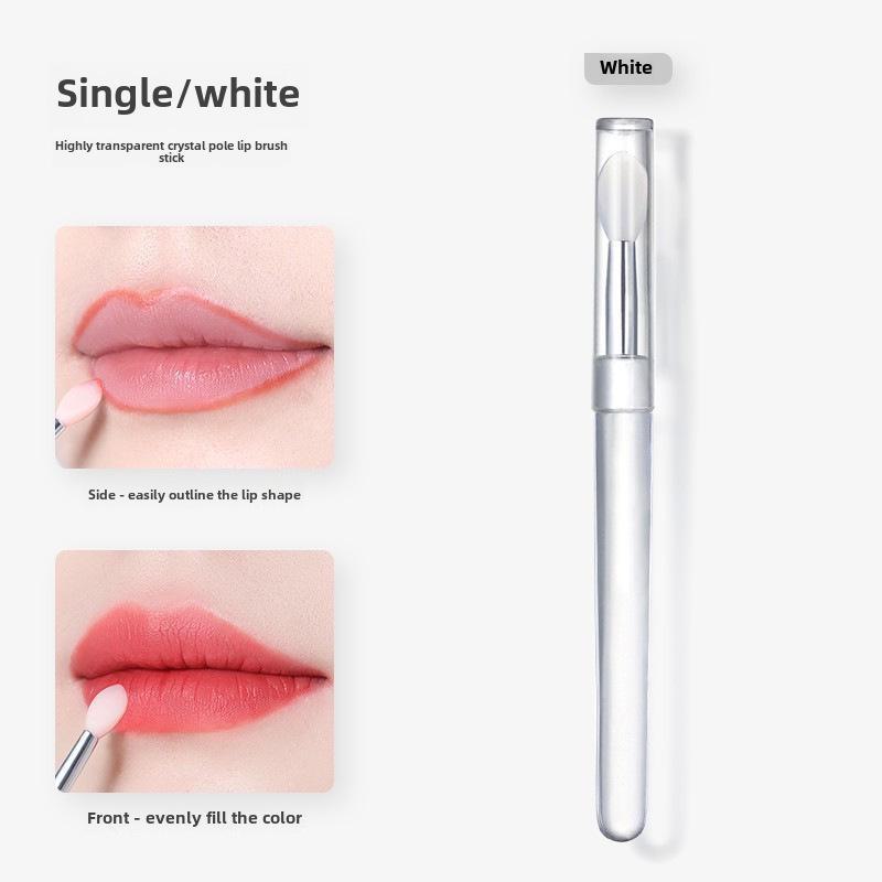 Silicone Lip and Eye Shadow Brush with Cover - Dustproof, Multifunctional, Portable and Sequin Design.