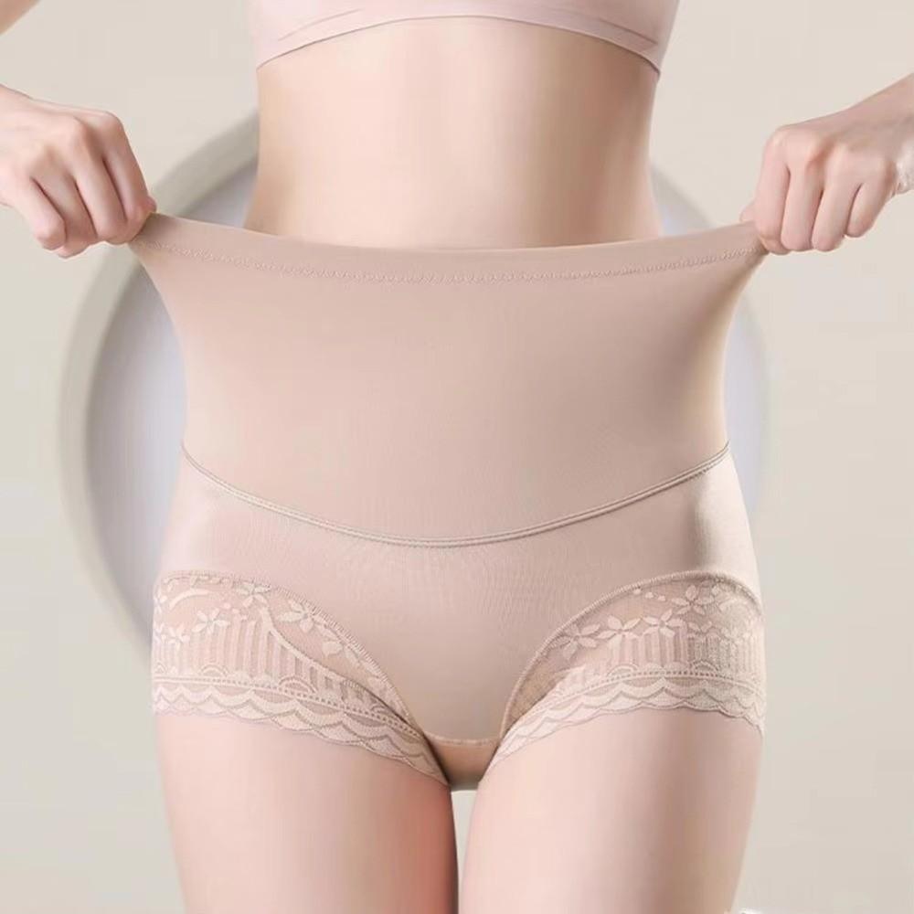 Lace Trim Tummy Control Panties High Waist Shapewear Comfortable Body Shaper Underwear Women Wear
