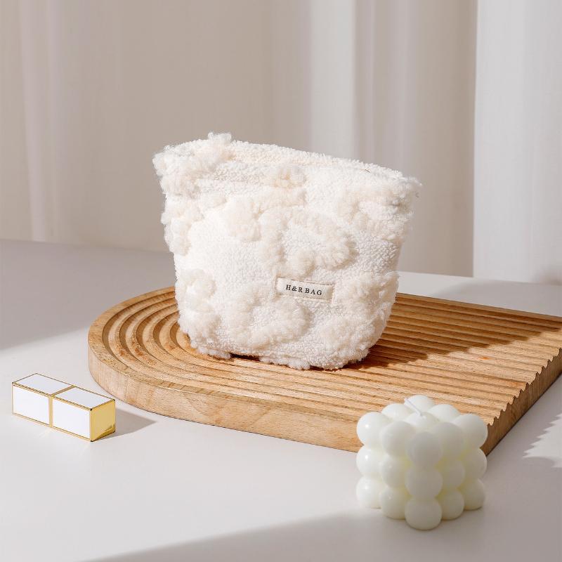 Cute Women Makeup Mini Bag Korean plush cute Portable Coin Purse Small Pouch Handbag Kawaii Female Cosmetic Storage Zipper Bag