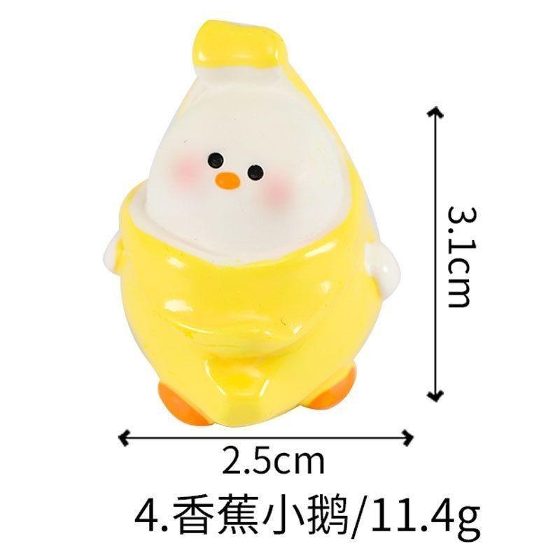 6Pcs/set Cartoon Goose Animal Miniatures Mini Figures DIY Fairy Garden Decoration Moss Terrarium Micro Landscape