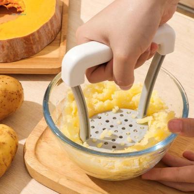Hochwertiger manueller Kartoffelpüree-Kartoffelbrecher aus Kunststoff für Babynahrung, Obst, Bananen, Backen, tragbare Küchengeräte