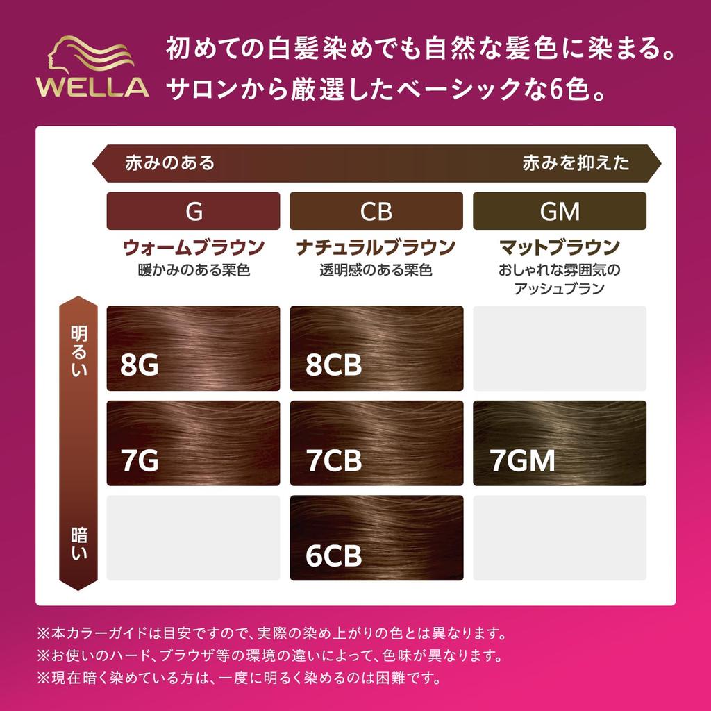 Wella Wellatone Gray Hair Milky Lighter Natural Vibrant Hair Color Lasts 6 2+1 Dye, Type, 8CB, Brown, Weeks, Quasi-drug