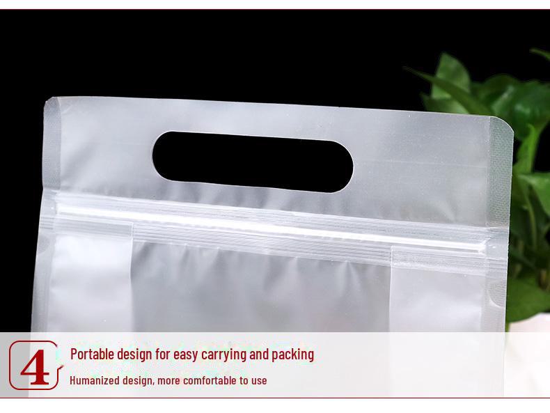 Eight-Sided Frosted Transparent Self-Sealing Thick Bag for Large Dried Fruit Storage
