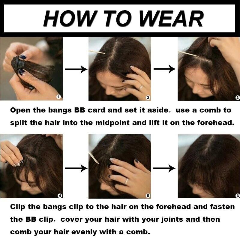 LISI HAIR Edge Wig Ladies Synthetic Artificial Short Hairpin Bangs Hair Extension Piece For Hair Top Natural Hair Extension