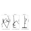 Light Luxury Black Metal Sports Figures Wrought Iron Sculpture Dance Pose Yoga Figure Living Room Decoration Home Decoration