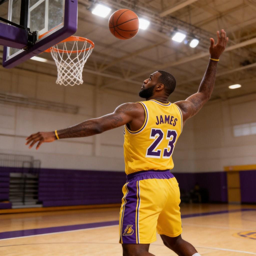 Lakers Lebron James Kosárlabda Mezsese Szett Gyorsan Száradó Anyaggal Gyerekeknek és Felnőtteknek