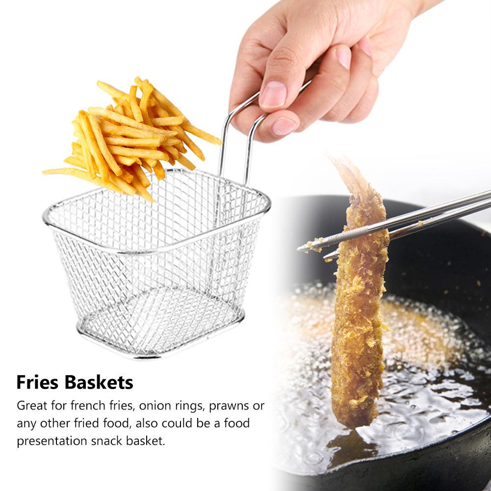 Buy Mini Stainless Steel Chips Deep Fry Baskets Food Presentation