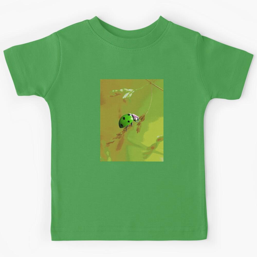 Green Ladybug Kids T-Shirt 140