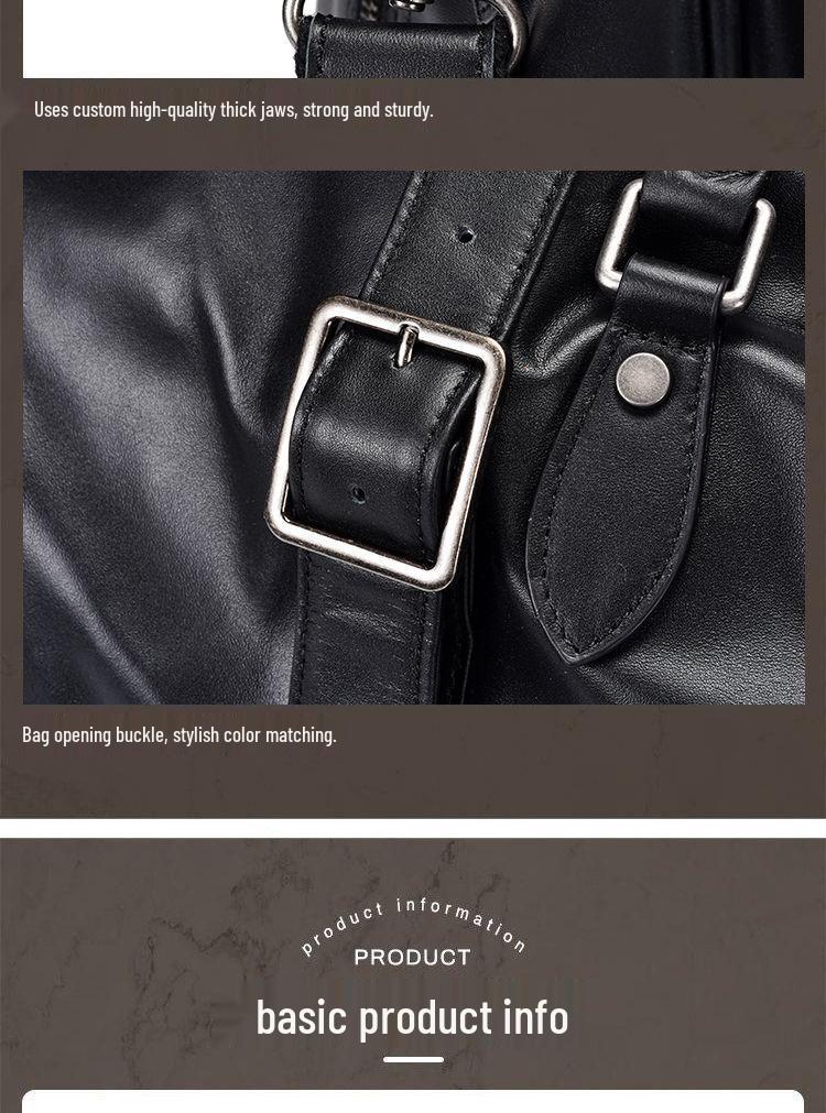 Men's Genuine Leather Multi-Functional Travel and Gym Bag - Large Capacity Cowhide Luggage Bag