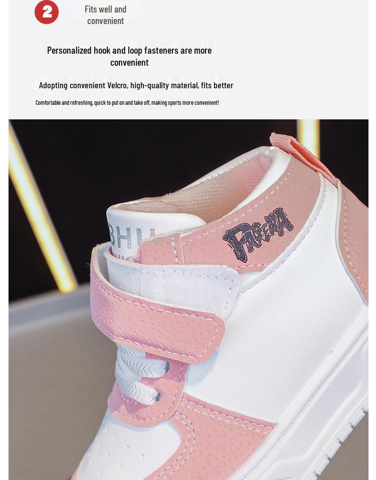 Breathable High-Top Pre-Walker Sneakers: Wear-Resistant Sports Shoes for Boys and Girls