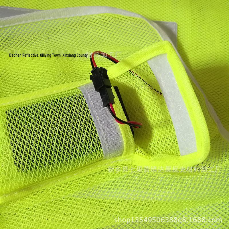 Enhanced LED Reflective Vest for Traffic and Engineering with Custom Printing Options