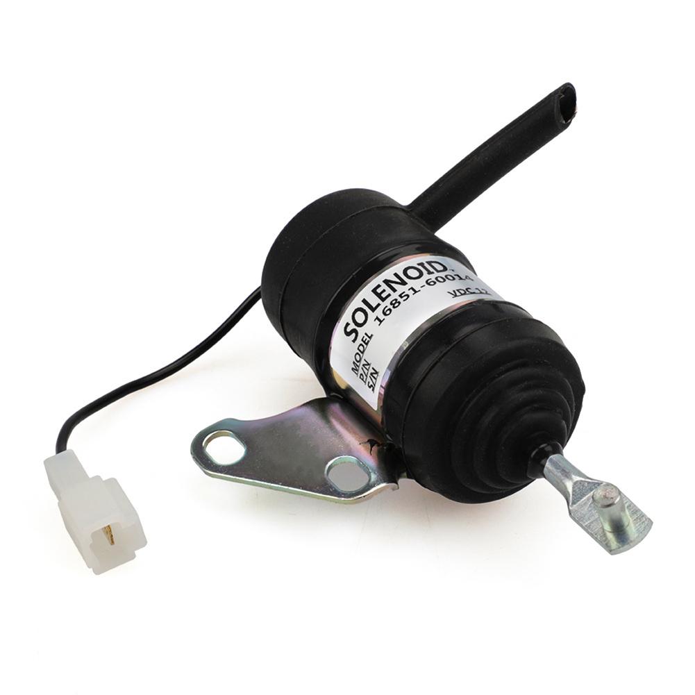 Fuel Shut Off Solenoid 12V for Kubota Z482 BX7410D and For Denso Fit for BX1500D BX1800D BX2230D Mowers and Excavators