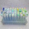 Disposable Flower Series Eyelash Brush with Transparent Test Tube Packaging
