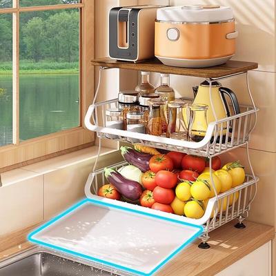 Nordic 5-Tier Kitchen Storage Rack with Baskets