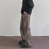 2024 Men's American Style Leopard Print Wide-Leg Casual Mopping Pants