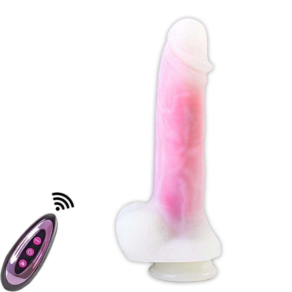 Vkládací dildo Vibrační erotické hračky se 3 režimy vkládání a 10 režimy vibrací a vyhřívání Dálkové ovládání análního stimulátoru G-Spot Dildo pro dospělé
