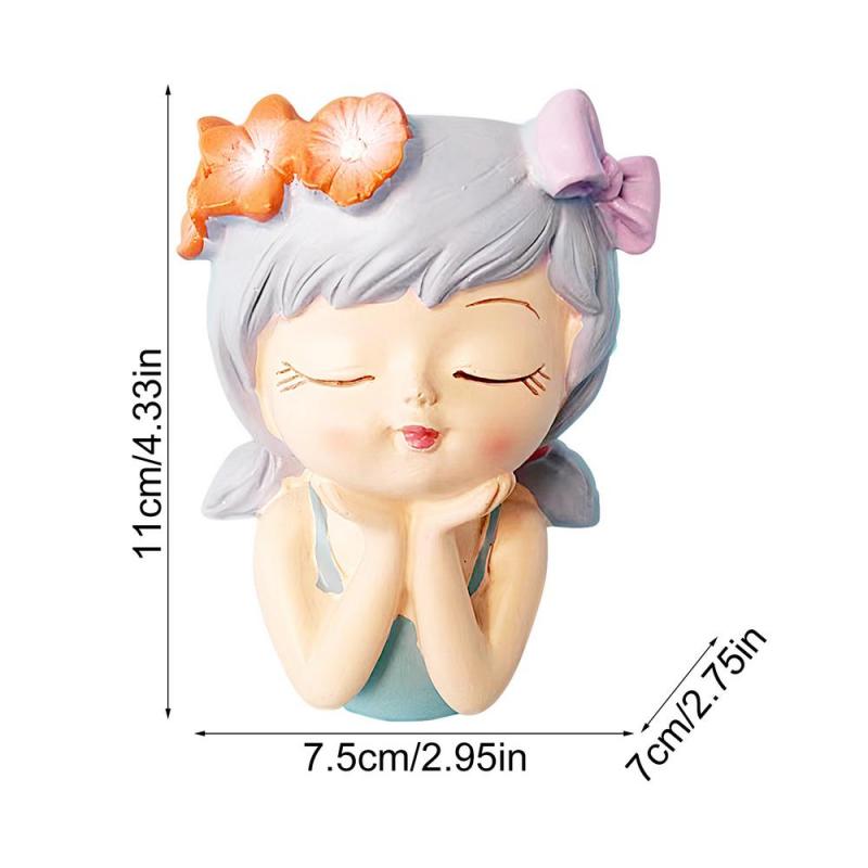 Vaso Fioriera 3D per Ragazze Fate Pianta Succulenta Contenitore Fiorito per Caffetteria Cucina Salotto Camera da Letto Giardino di Casa Decorazione Fioriera