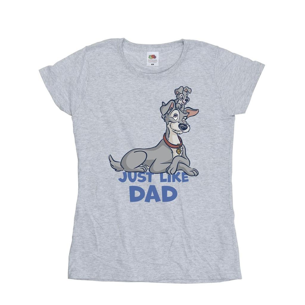 Disney Womens/Ladies Lady And The Tramp Just Like Dad Cotton T-Shirt