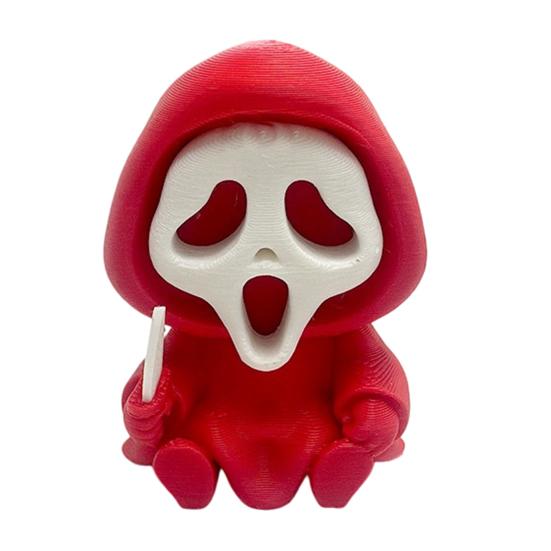 Compact Skull Model for Collection Halloween Ghost Statue, Cartoon Skeleton Sculpture, 3D Printed Textures Novelty Gift Horror Fans Ornament