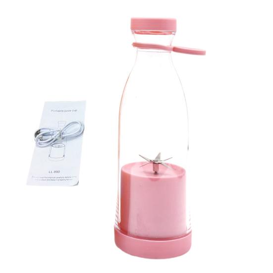 Portable Electric Juicer Cup Large Capacity Household Juice Cup with Removable Cutter Head Leak-Proof Lid Powerful Mini Blender for Home