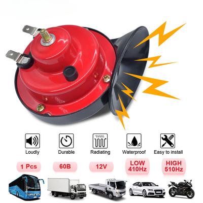 Universal Laute Auto-Lufthupe 12V Trompete Motorradhupe für LKW Fahrzeughupe Elektrische Schnecke Wasserdicht Alarm Kit 1 Stück