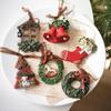Retro-Style Elderly Boots, Snowman, & Bells Christmas Tree Hanging Decoration Resin Pendant Wreath