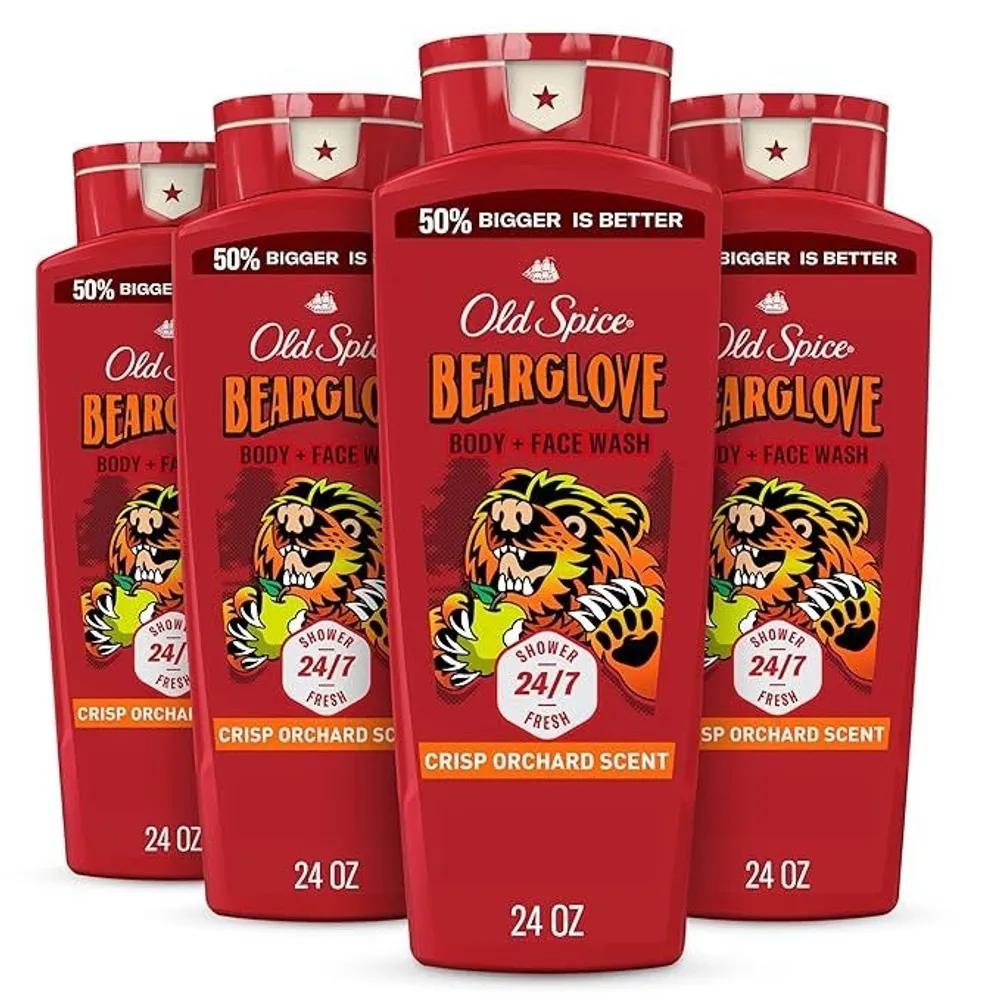 Old Spice Men s Body Wash 3X Defense Cleansing Bear Glove Scent 710ml x 4