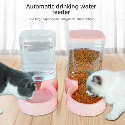 Automatic Pet Water & Food Dispenser Set - 3.5L Capacity for Cats & Dogs
