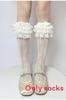 Spring Summer Sweet Ballet Style Socks With Wings And Pearl Bows For Teen Girls