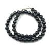 8mm Natural Black Onyx Gemstone Round Beads Choker Handmade Black Stone Necklace 17-20" For Wedding/Birthday 8BN-48