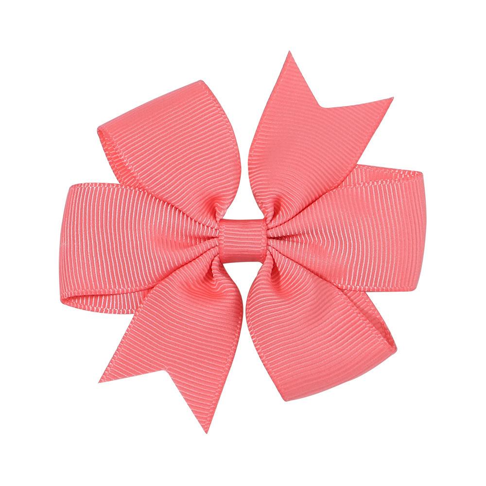 20Pcs Children Hair Clip Bow Hair Clip Sweet Princess Hair Clip Tailcoat Ribbed Satin Ribbon Baby Hair Accessory