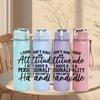 1PC I Don't Have Attitude Just Personality Letter 750ml Color Plastic Sports Water Bottle Leakproof Flip Straw Lid Suitable for Sports Office Home Use