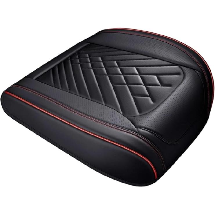 Leather Front Car Seat Covers, Anti-Slip Breathable Bottom Car Seat Protector, Full Wrapping Comfortable Edge Automotive Seat Covers, Fits Cars,