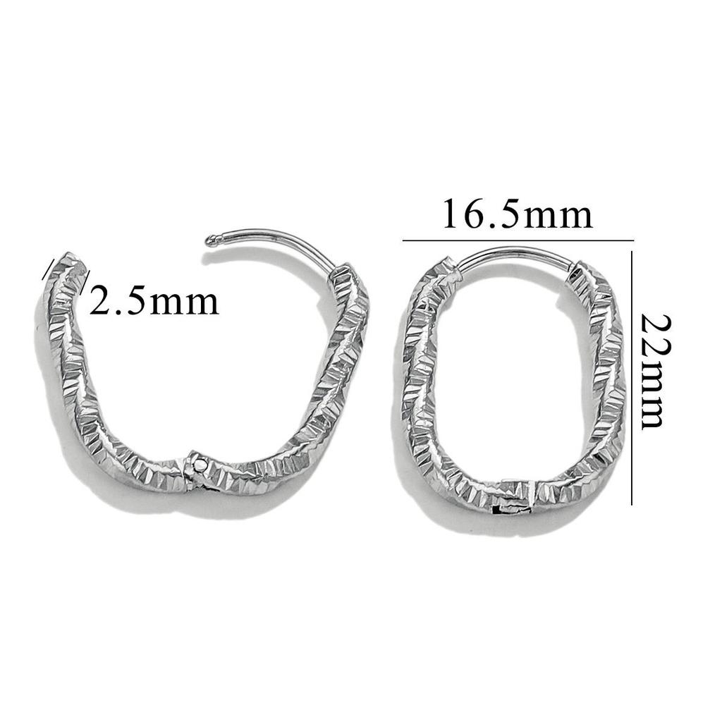 6pcs Stainless Steel Rectangular Textured Earrings Earring Hooks Fittings 18K PVD Gold Plated DIY Jewellery Parts Earrings