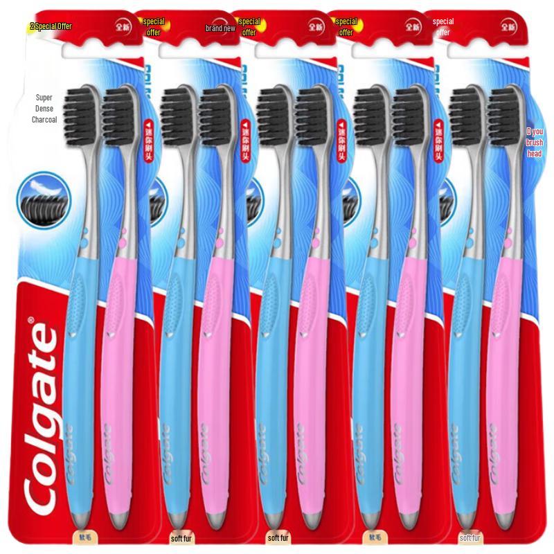 Colgate Ultra-Dense Charcoal Soft Toothbrushes