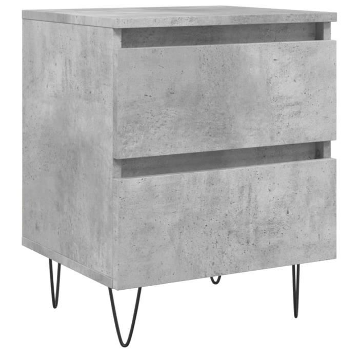 VidaXL Bedside Table Concrete Grey 40x35x50 Cm Engineered Wood 826884