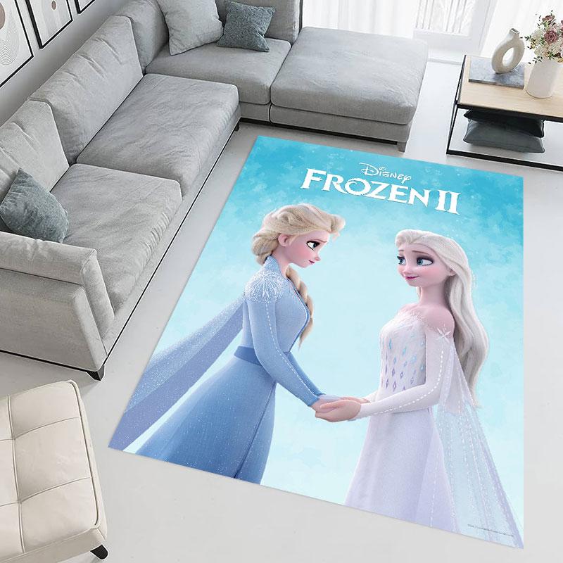 Frozen cartoon print decorative rug/doormat, suitable for entrances, balconies, kitchens, and bedrooms.