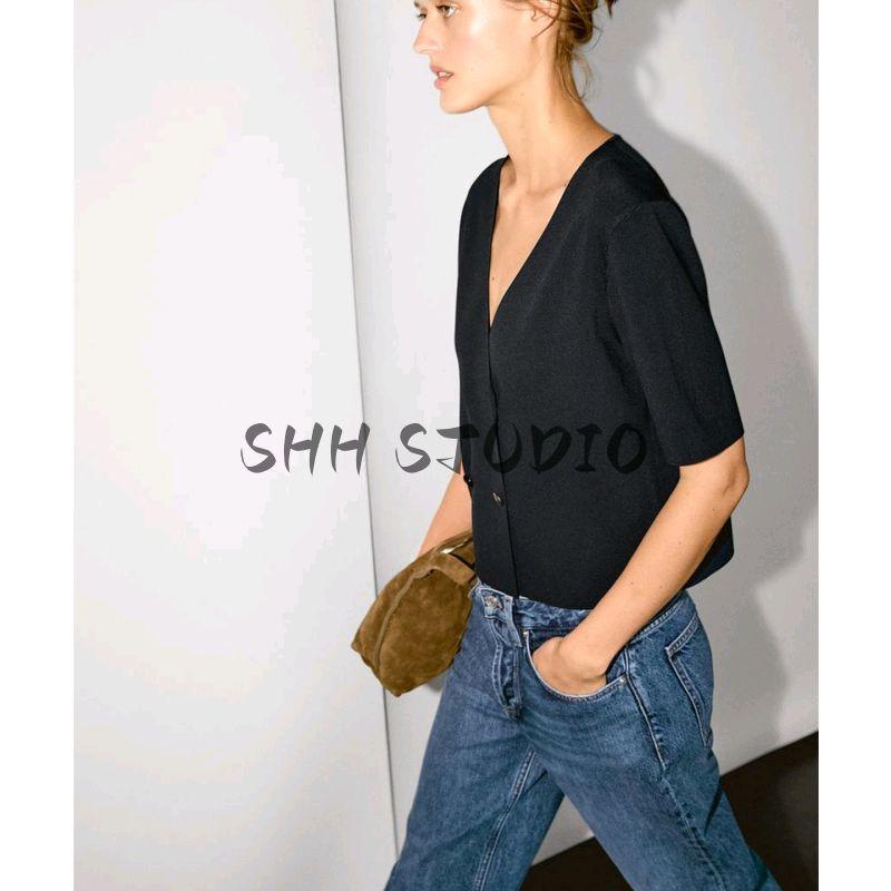 MD Spring/Summer New Arrival Women's French Style Classic Style Elegant Commute Style V Neck Short Sleeve Knitting Cardigan 5656573