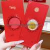 999 Pure Gold Year of the Horse Red Envelope Bag with Creative Mobile Phone Sticker
