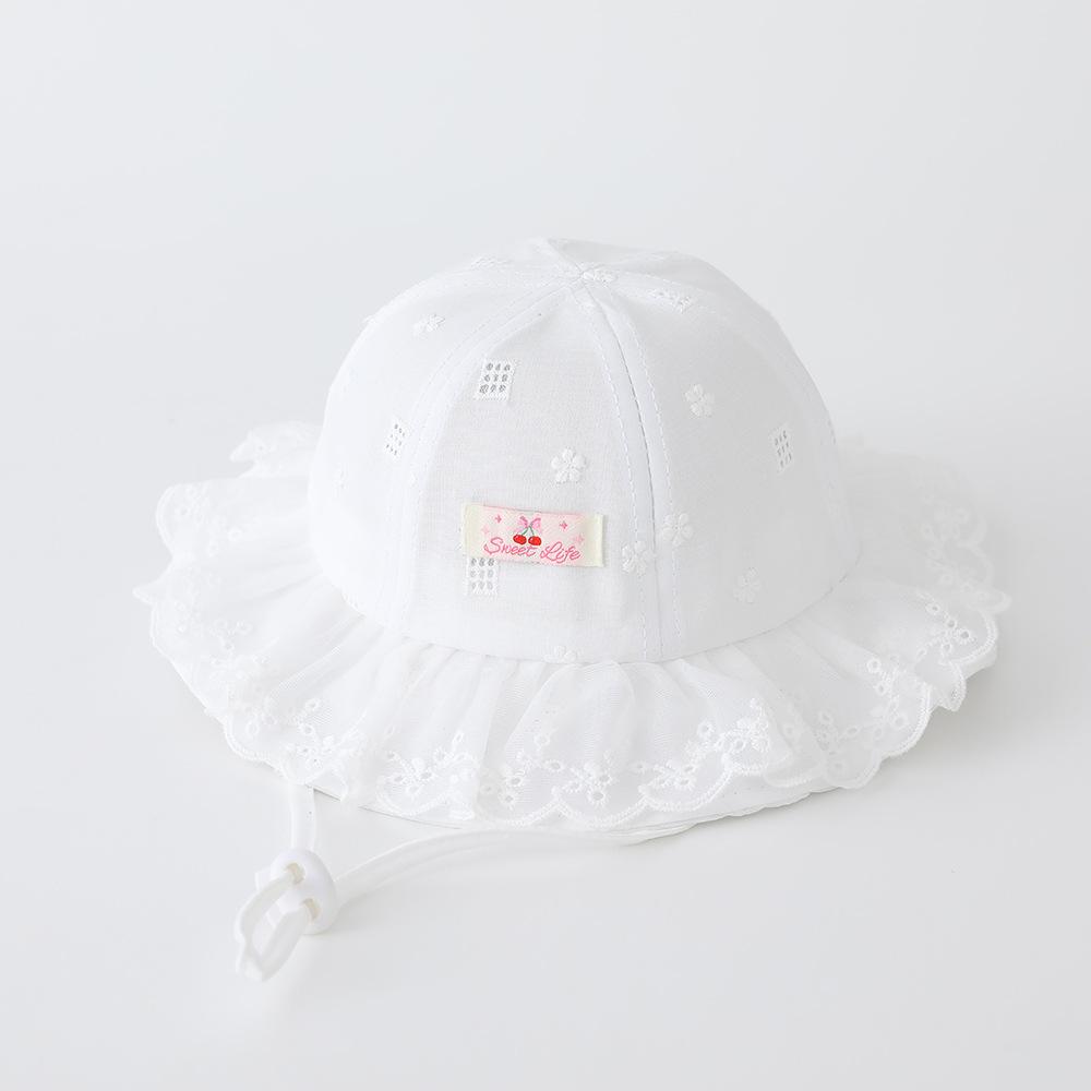 Baby Hat 50cm 1-3 years Spring Summer Kids Sun Hats Adjustable girls Sun Cap Toddler Breathable Outdoor girl lace cute caps