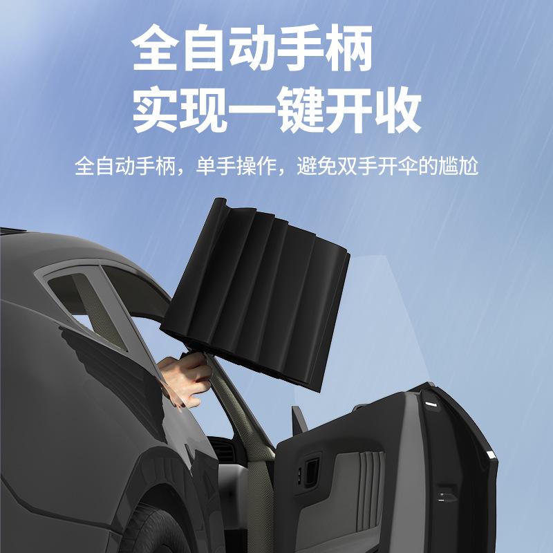 Umbrella Automatic Enlarged Thickened Logo Printable Weather and Rain Folding Sunscreen Parasol Wholesale Batch Umbrella