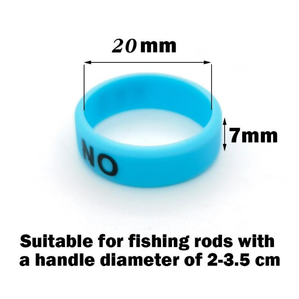 20Pcs Fishing Rod Handle Protective Case Lure Silica Gel Rod Clip O-Shaped Ring