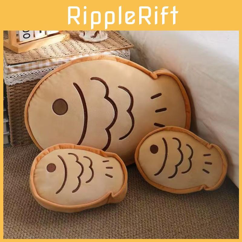 Butter Fish Cute Cookies Taiyaki Plush Cushion With Embroidered Design For Girls