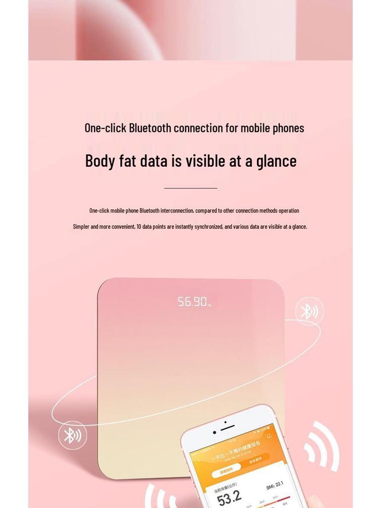 Minhuang High Precision Bluetooth Smart Body Scale for Home Health