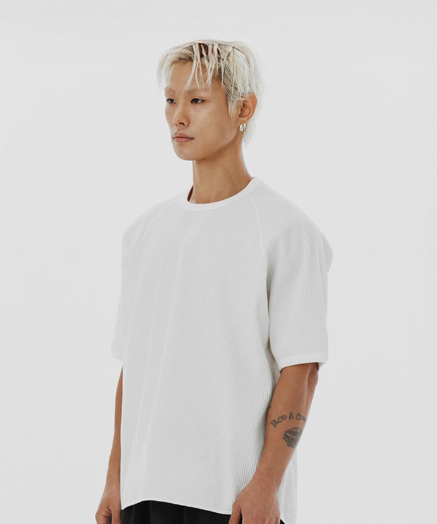 OFFGRID Waffle Uni Trail Raglan Short Sleeve Tee - Ivory