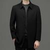 Men's Autumn/Winter Wool Blend Double-Faced Mid-Length Lapel Coat