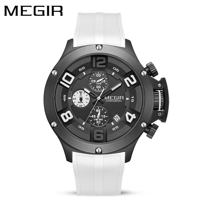 Men'S Multifunctional Chronograph Sports Fashion Silicone Strap 8115